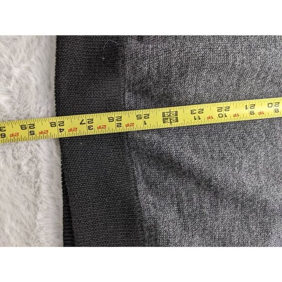 Calvin Klein Mens Black Gray Merino Wool Blend Full Zip Sweater Hoodie Jacket XL - Picture 7 of 7